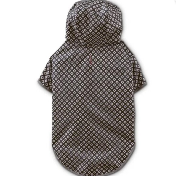 Dog Coat: Red Reversible Reflective Raincoat, Large - Picture 2 of 3